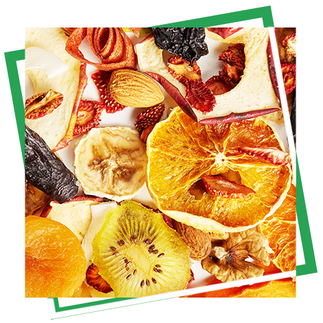 Freeze-Dried Fruits and vegetables